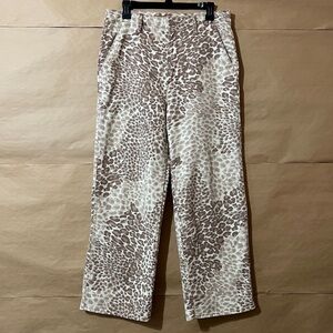 Mother | The Major Zip Ankle Spot On Jeans Wide Leg High Rise Leopard Size 29